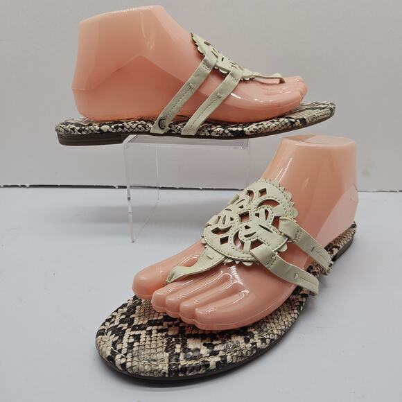 Sam Edelman Shoes - Sam Edelman Circus Cherri Snakeskin Medallion Thong Flip Flip Sandals Shoes 9.5M